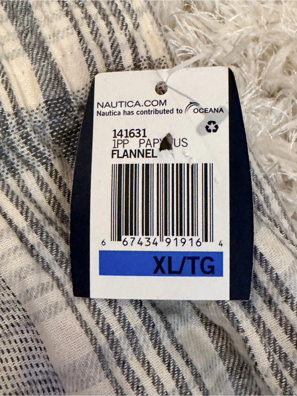 NWT Nautica Gray Plaid Men’s Lounge Pants - XL